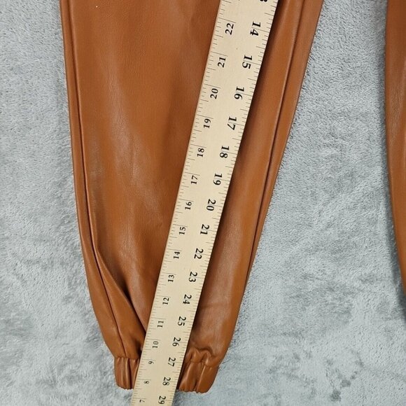 INC International Concepts Faux Leather Jogger Womens S Brown High Rise Pull On - Picture 6 of 10